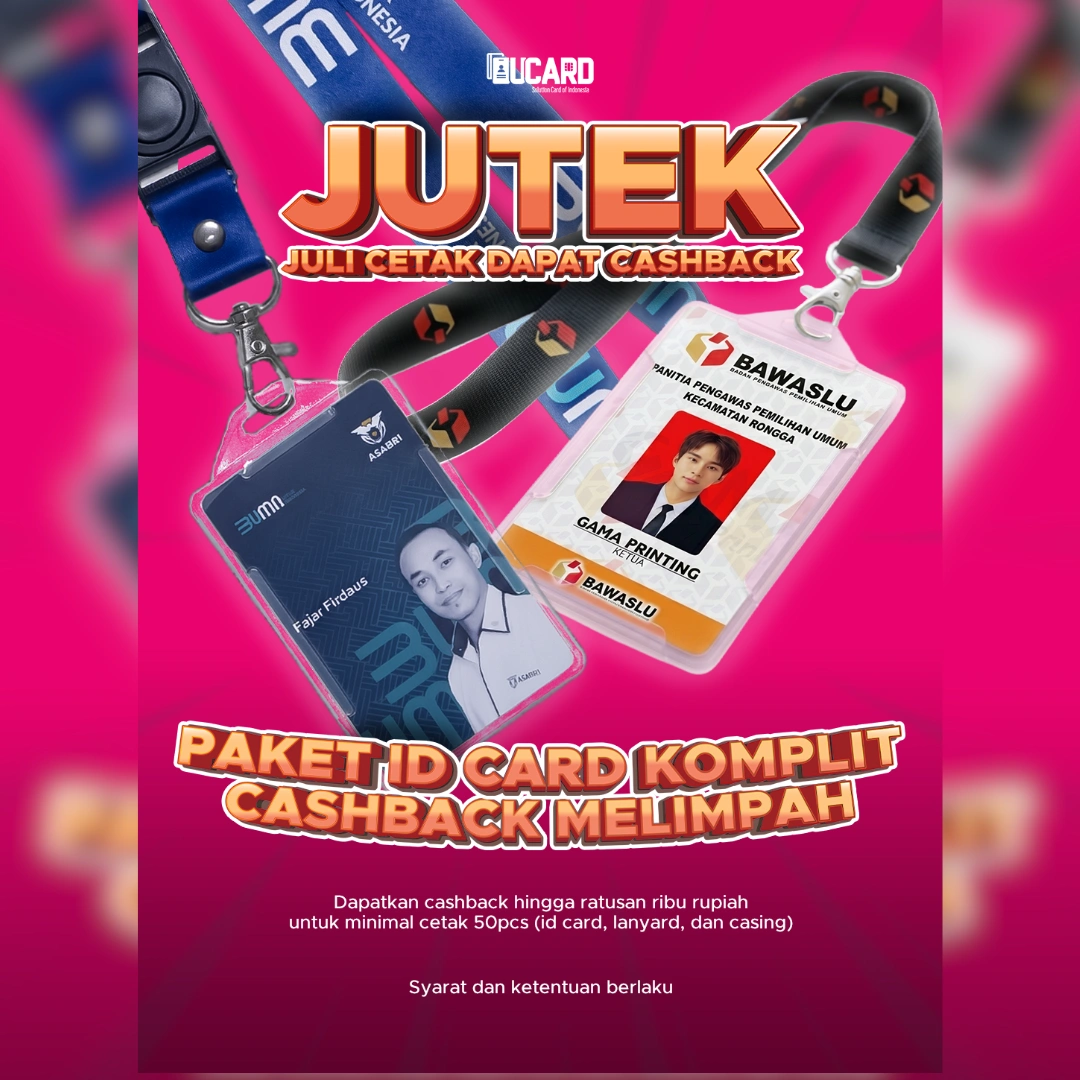 Promo Cetak E-Money Custom Gratis Kartu & Cashback Paket ID Card